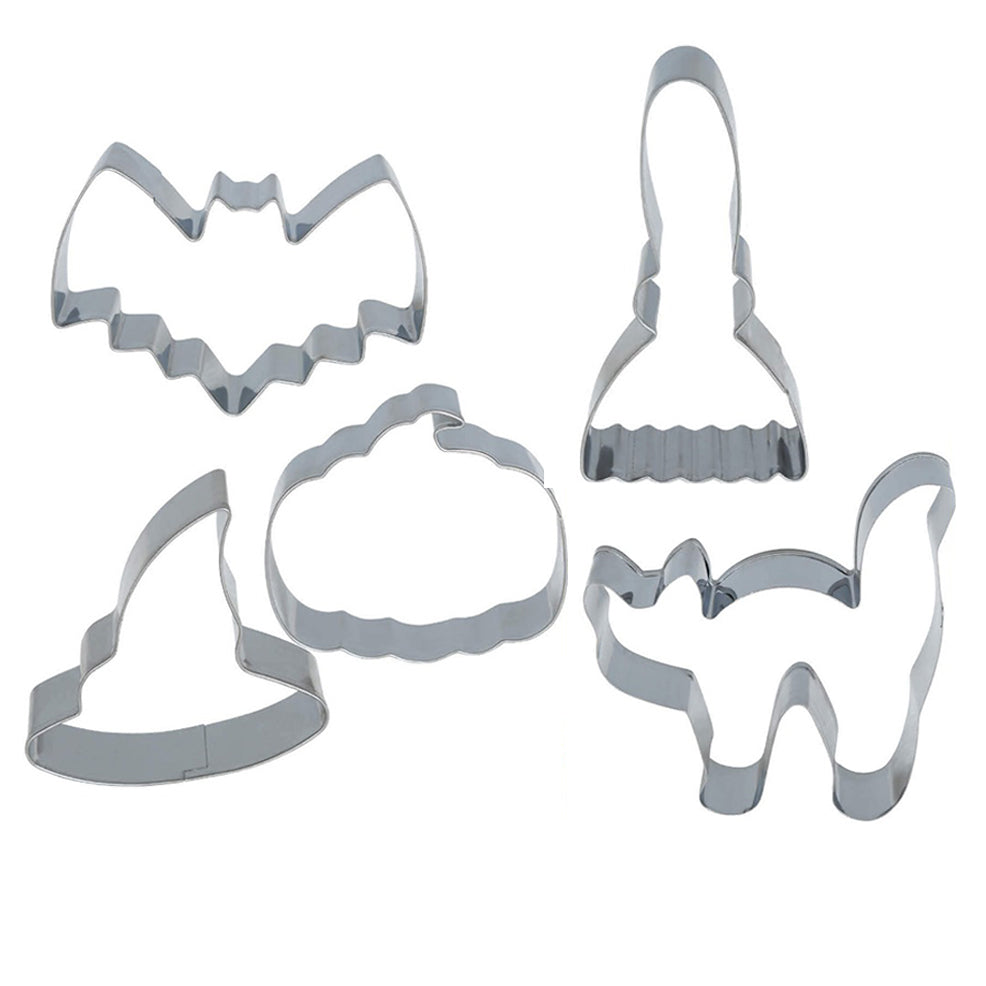 Pack de 5 moules métalliques pour biscuits Halloween