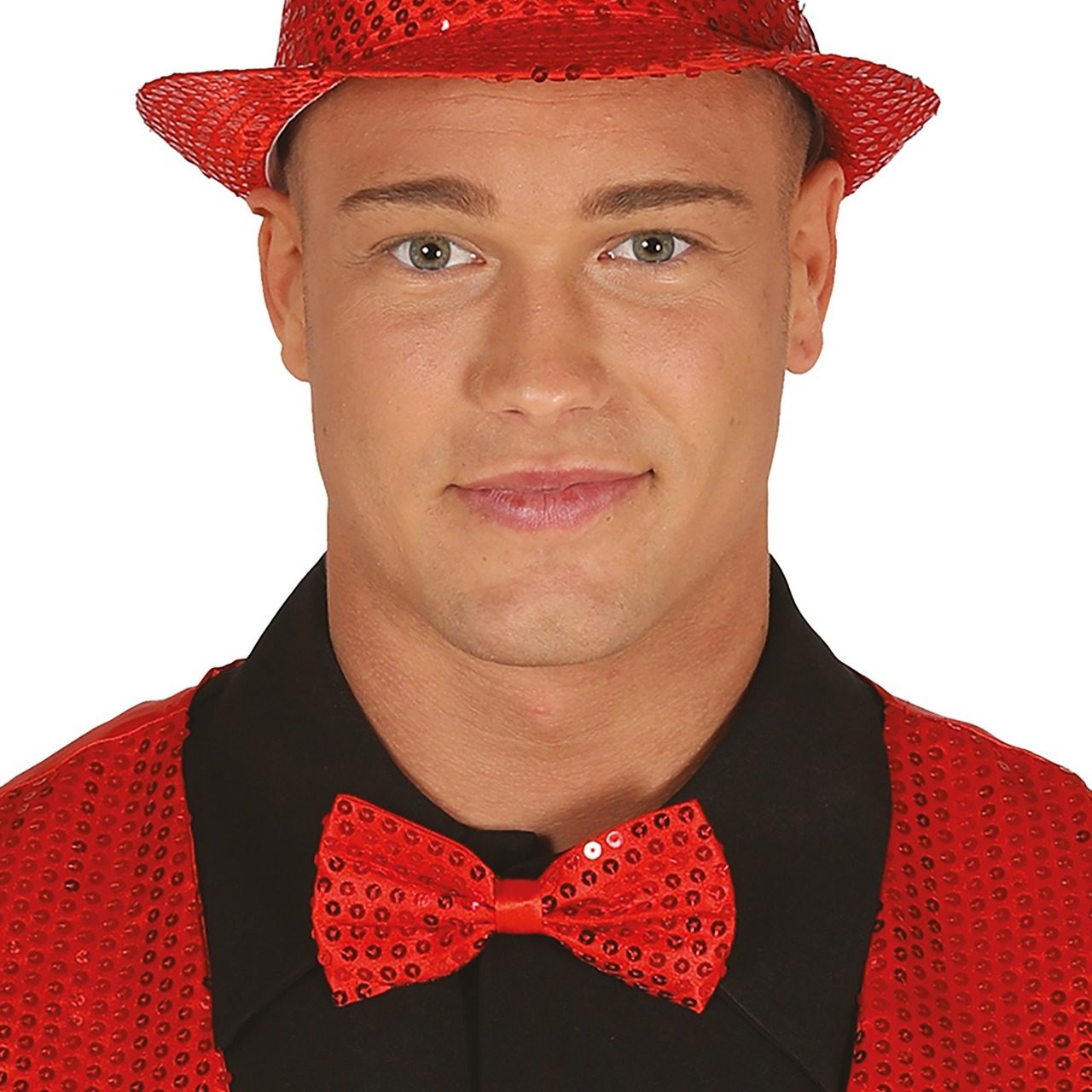 Nœud Papillon Rouge À Paillettes