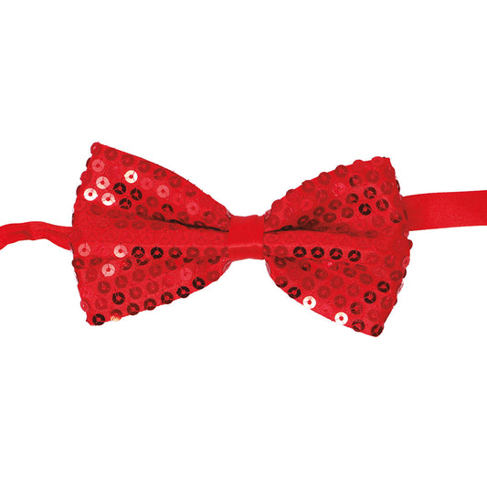 Nœud Papillon Rouge À Paillettes