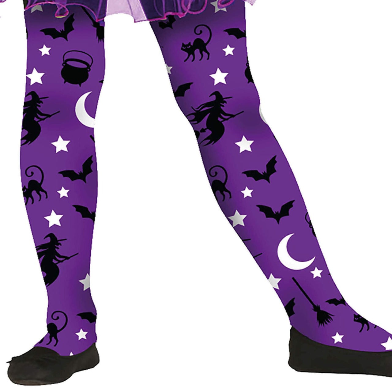 Collants de Sorcière Violet pour Enfants
