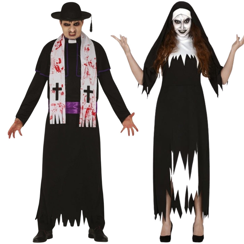 Déguisements de couples de Zombies Religieux