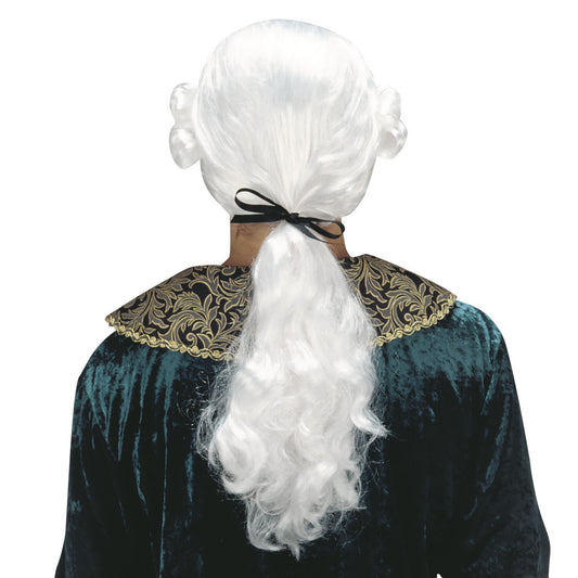 Perruque de Baroque Blanche Duc