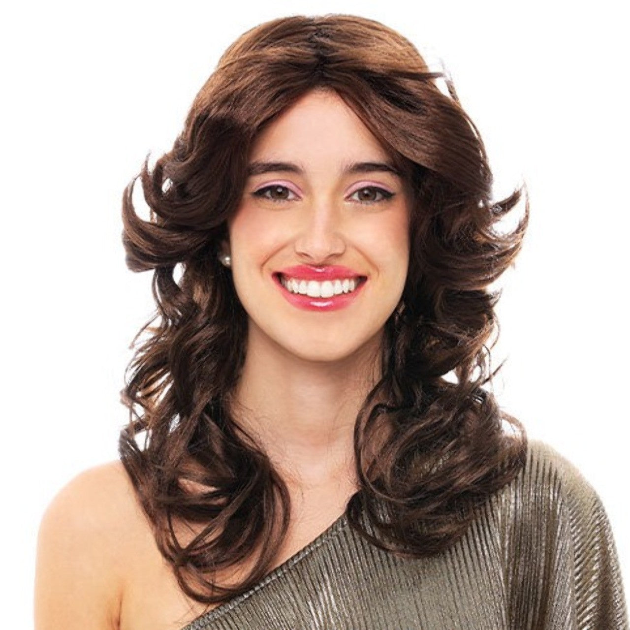 Perruque Disco Marron