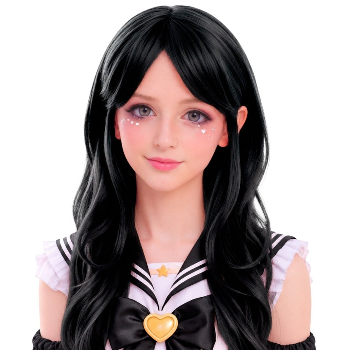 Perruque Noire Longue Cosplay