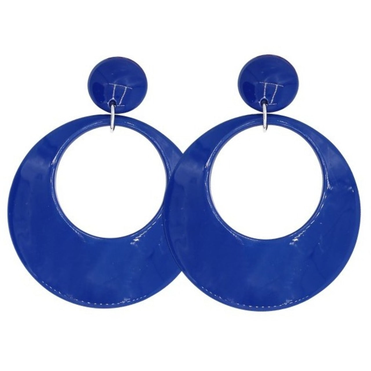 Boucles d'oreilles Flamenco Bleues Créoles