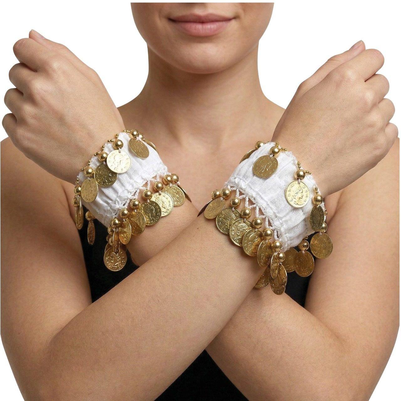 Bracelets de Gitane Blanches avec Pièces
