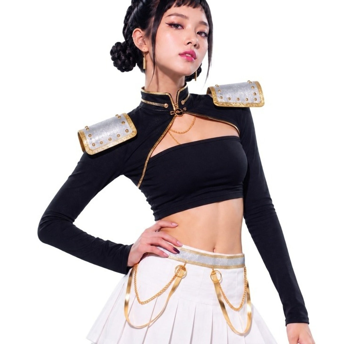 Set de K-Pop Épaulettes et ceinture