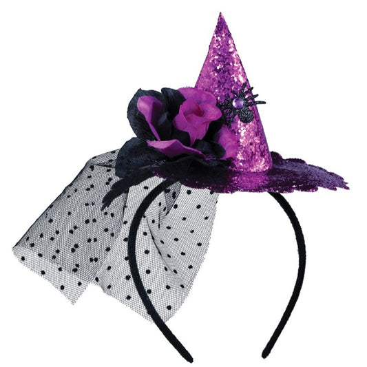 Serre-tête Mini Chapeau Chic de Sorcière à la Mode