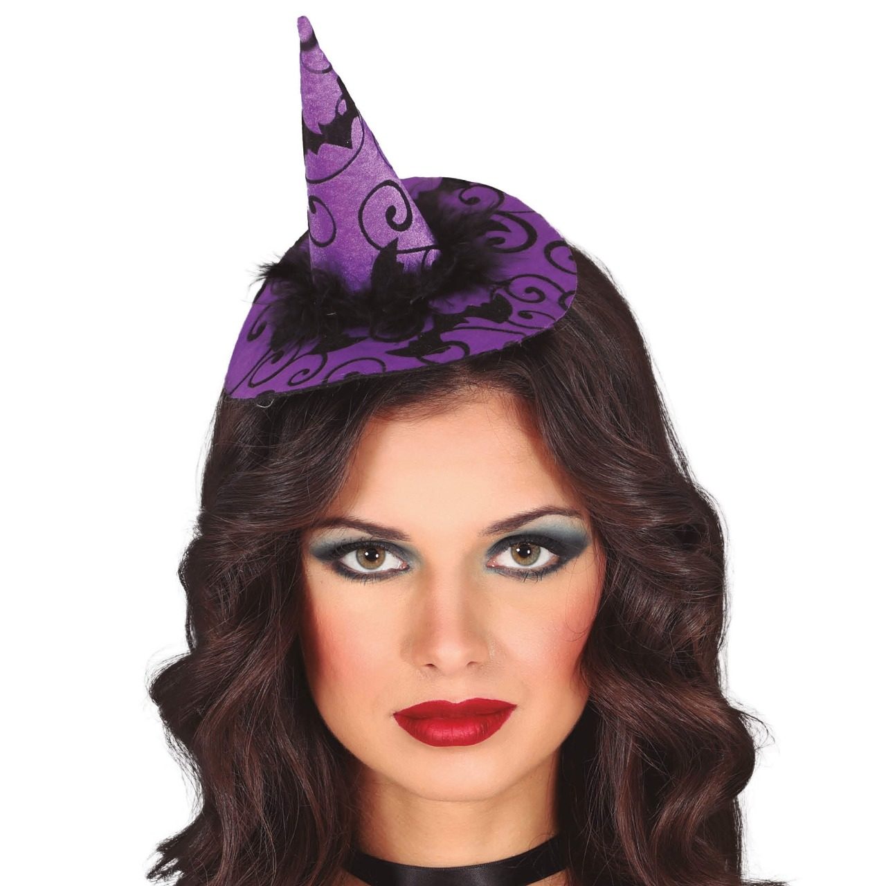 Serre-tête Mini Chapeau Chic de Sorcière Violette