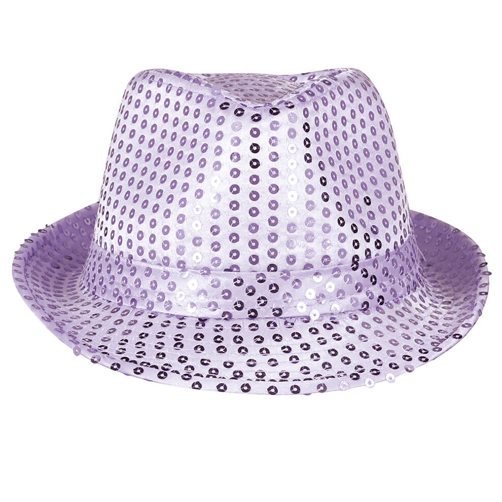 Chapeau de Gangster à Paillettes Roses Éco