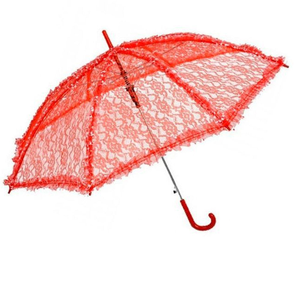Parasol en Dentelle Rouge