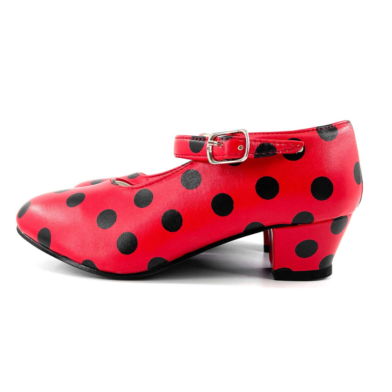 Chaussures flamenco rouges et noires pour enfants