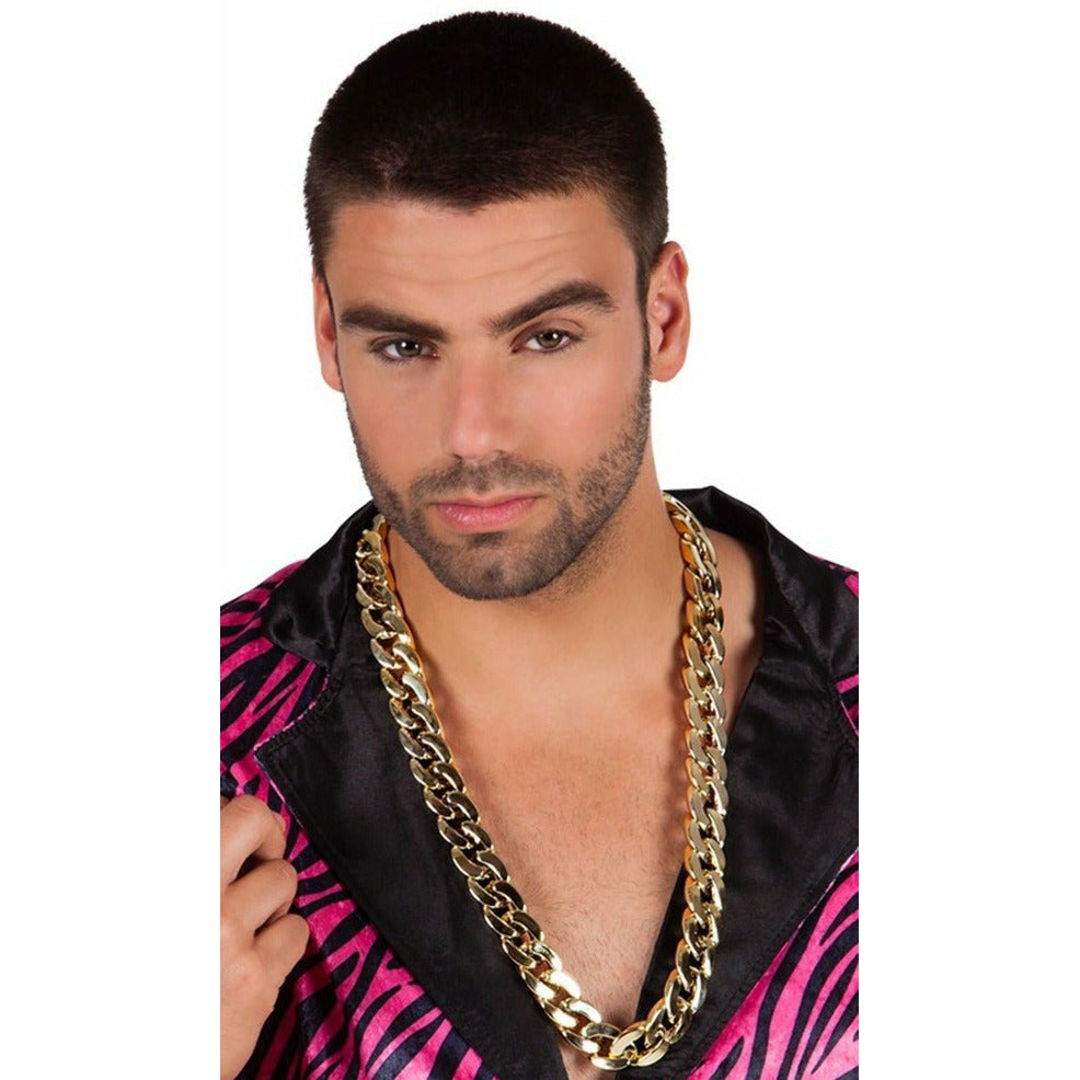Collar de Rapero Dorado | Don Disfraz