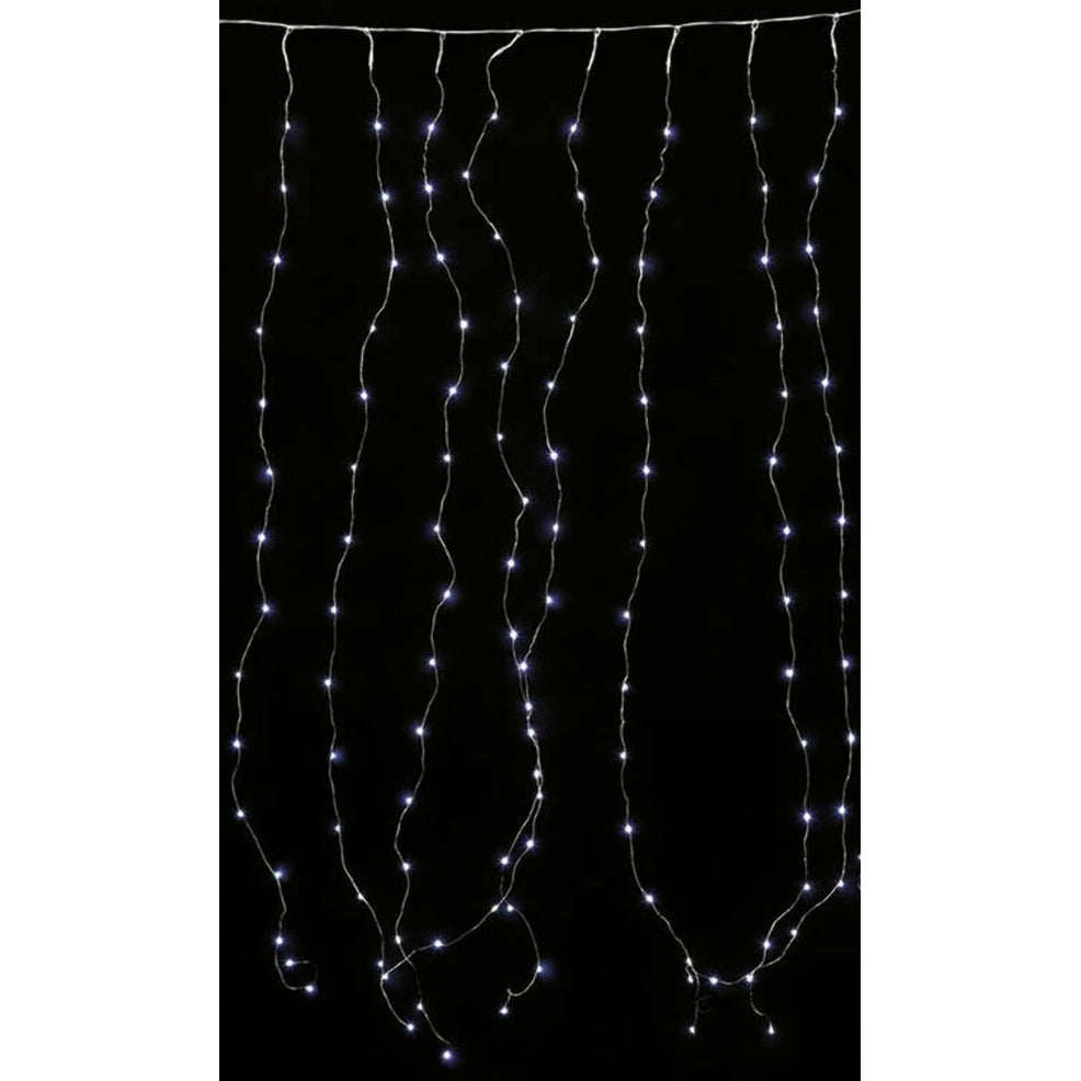 Cortina de Luces 2x1,5m Blanco Frío 300 Led Ext. | Don Disfraz