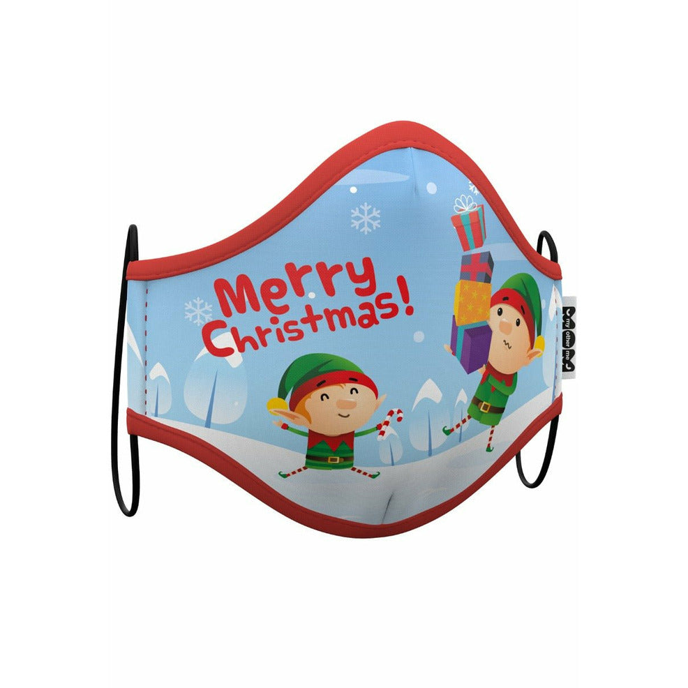 Mascarilla de tela Elfo Navideño infantil | Don Disfraz