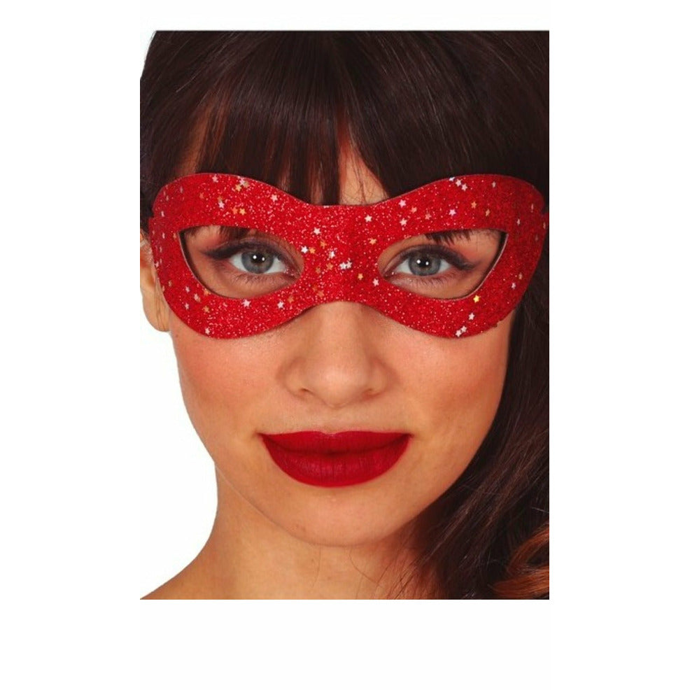 Antifaz Rojo Estrellas | Don Disfraz