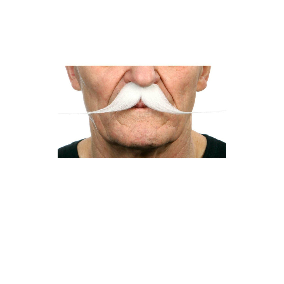 Bigote Blanco Profesional 044-LG | Don Disfraz