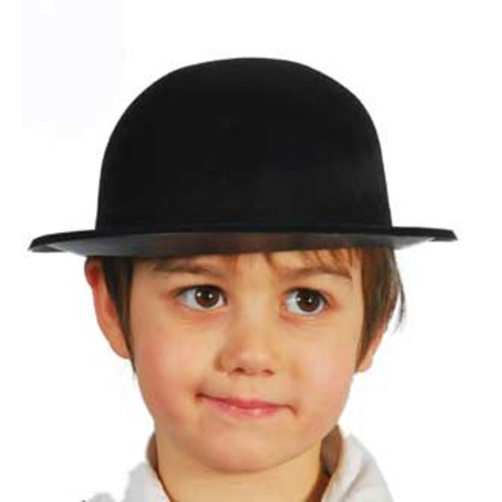 Bombín Flocado Negro infantil | Don Disfraz
