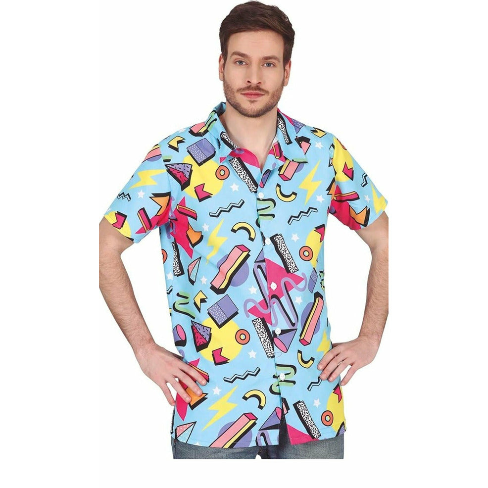 Camisa Años 80 Azul | Don Disfraz