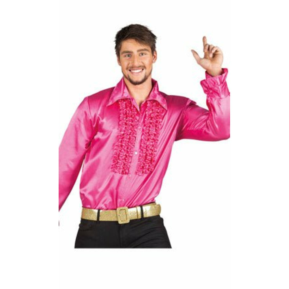 Camisa Disco Fucsia Adulto | Don Disfraz
