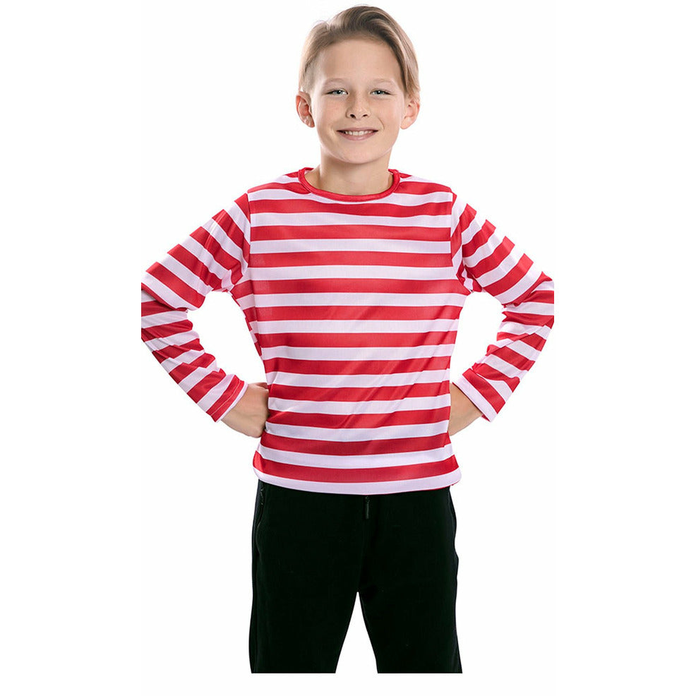 Camiseta de Rayas Rojas infantil | Don Disfraz