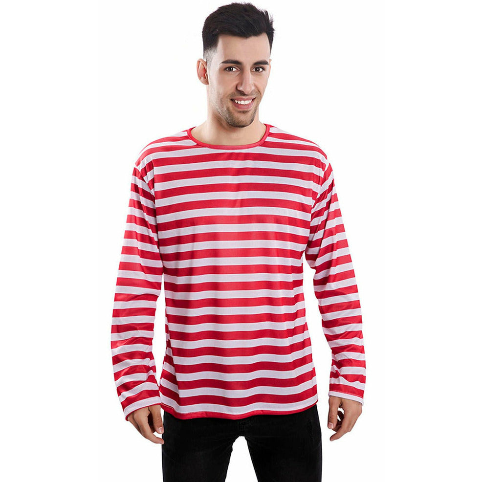 Camiseta de Rayas Rojas | Don Disfraz