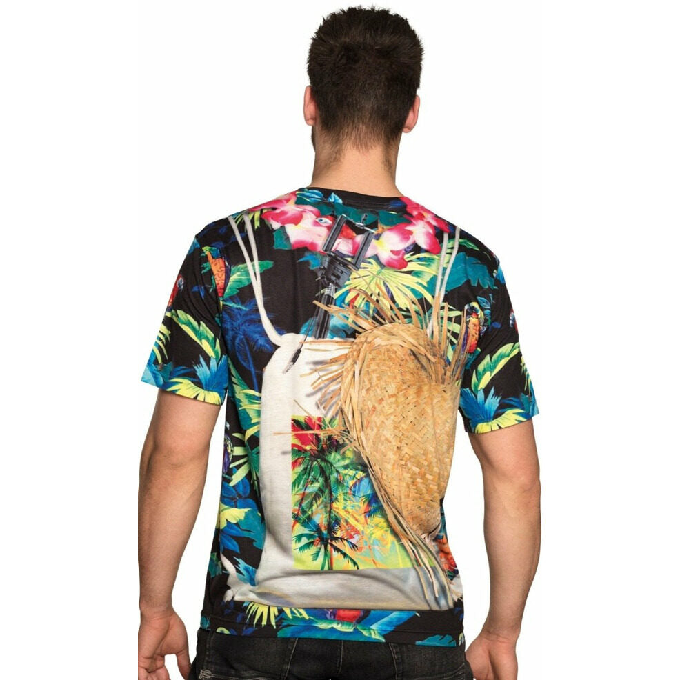 Camiseta Hawaiana Loros | Don Disfraz