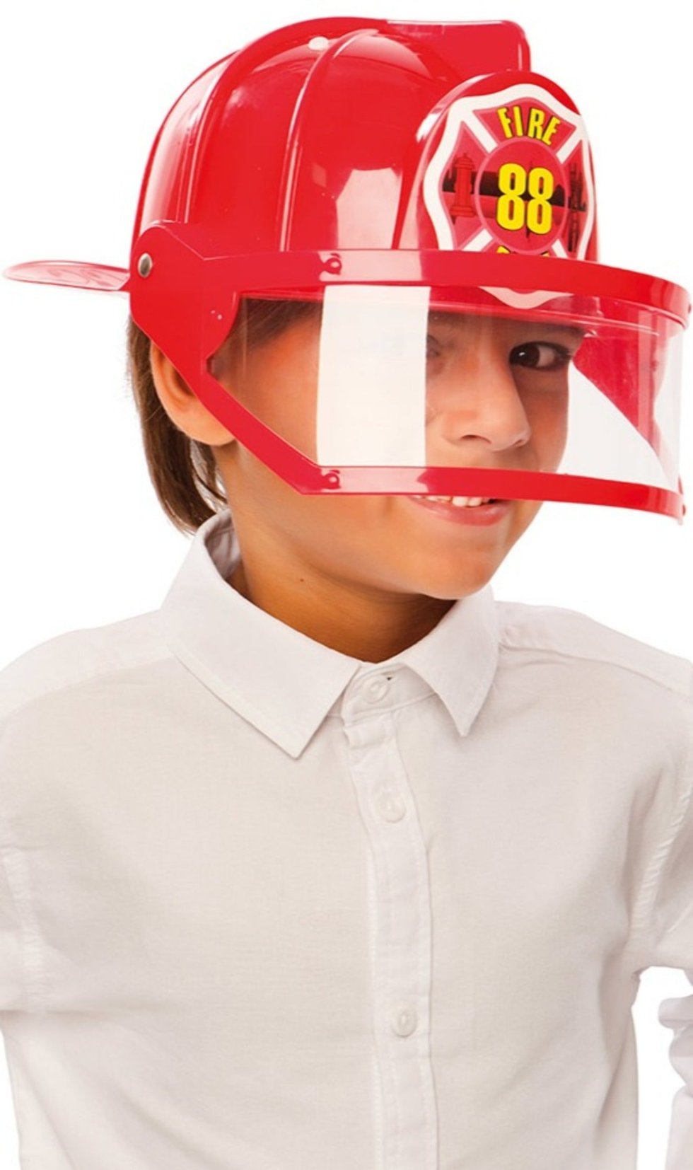 Casque de Pompier avec Visière pour enfant