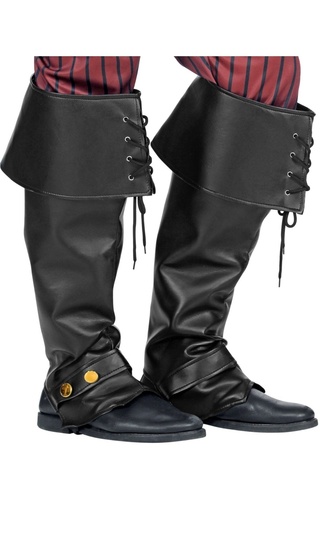Couvre-Bottes Noires Simili Cuir