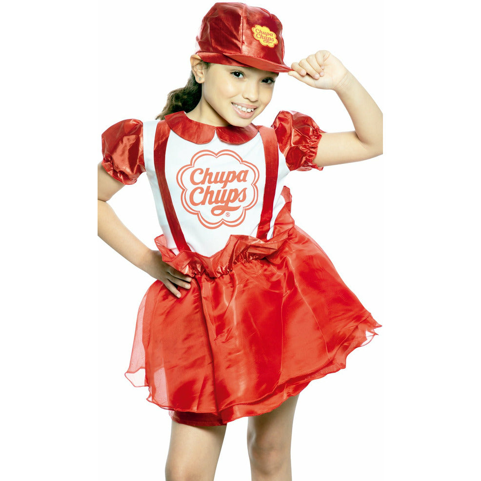 Disfraz de Chupa Chups™ Rojo para niña | Don Disfraz