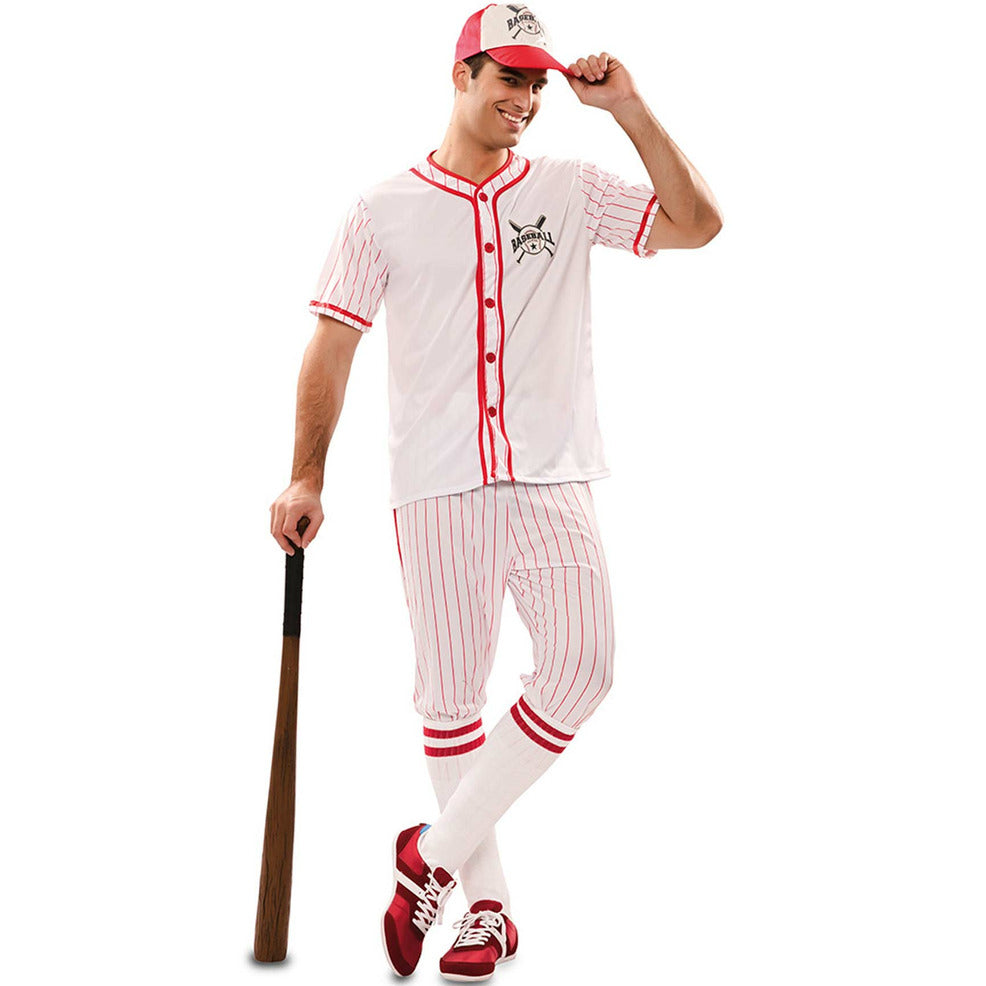 Disfraz de Jugador de Béisbol Rayas para hombre | Don Disfraz