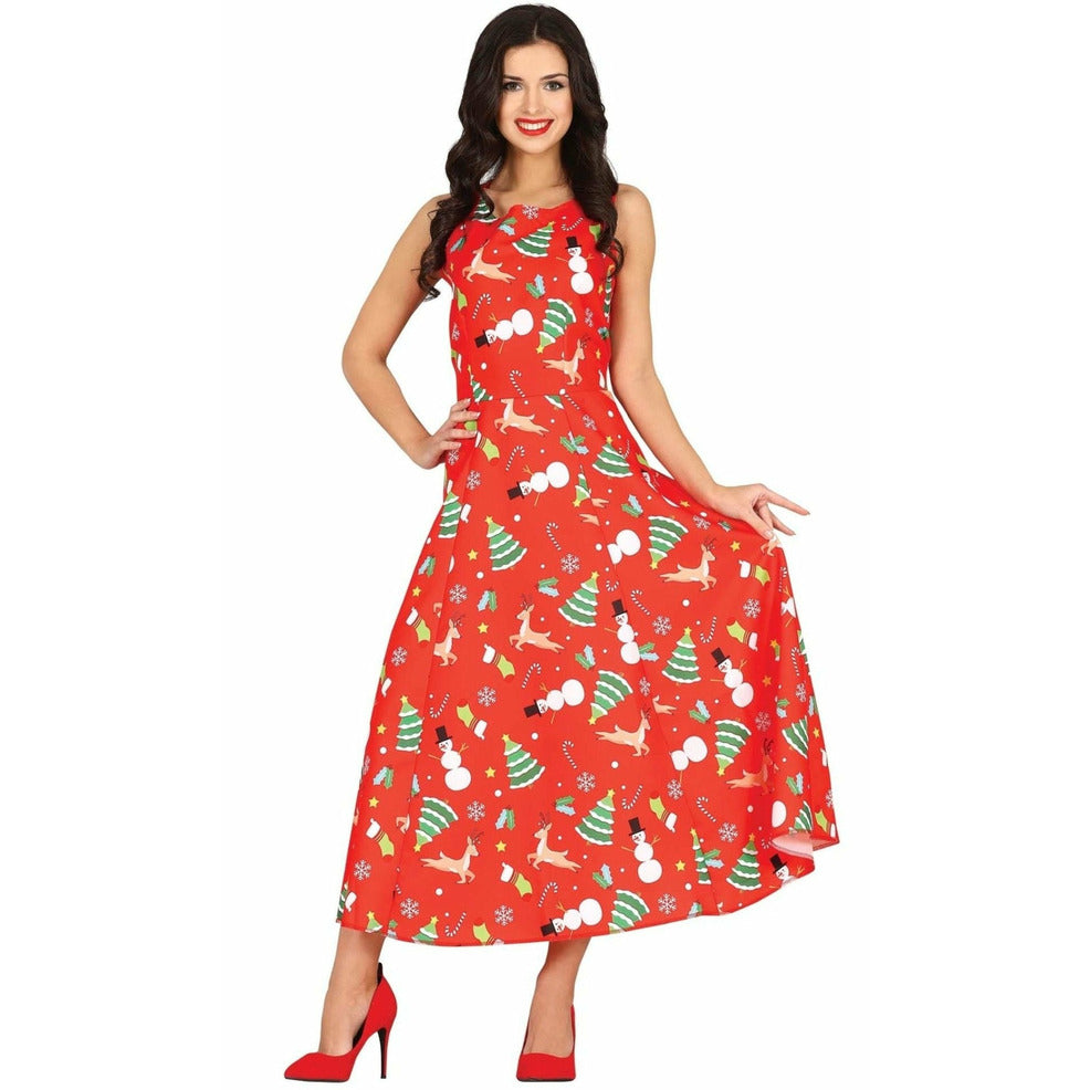 Disfraz de Navidad Rojo para mujer | Don Disfraz