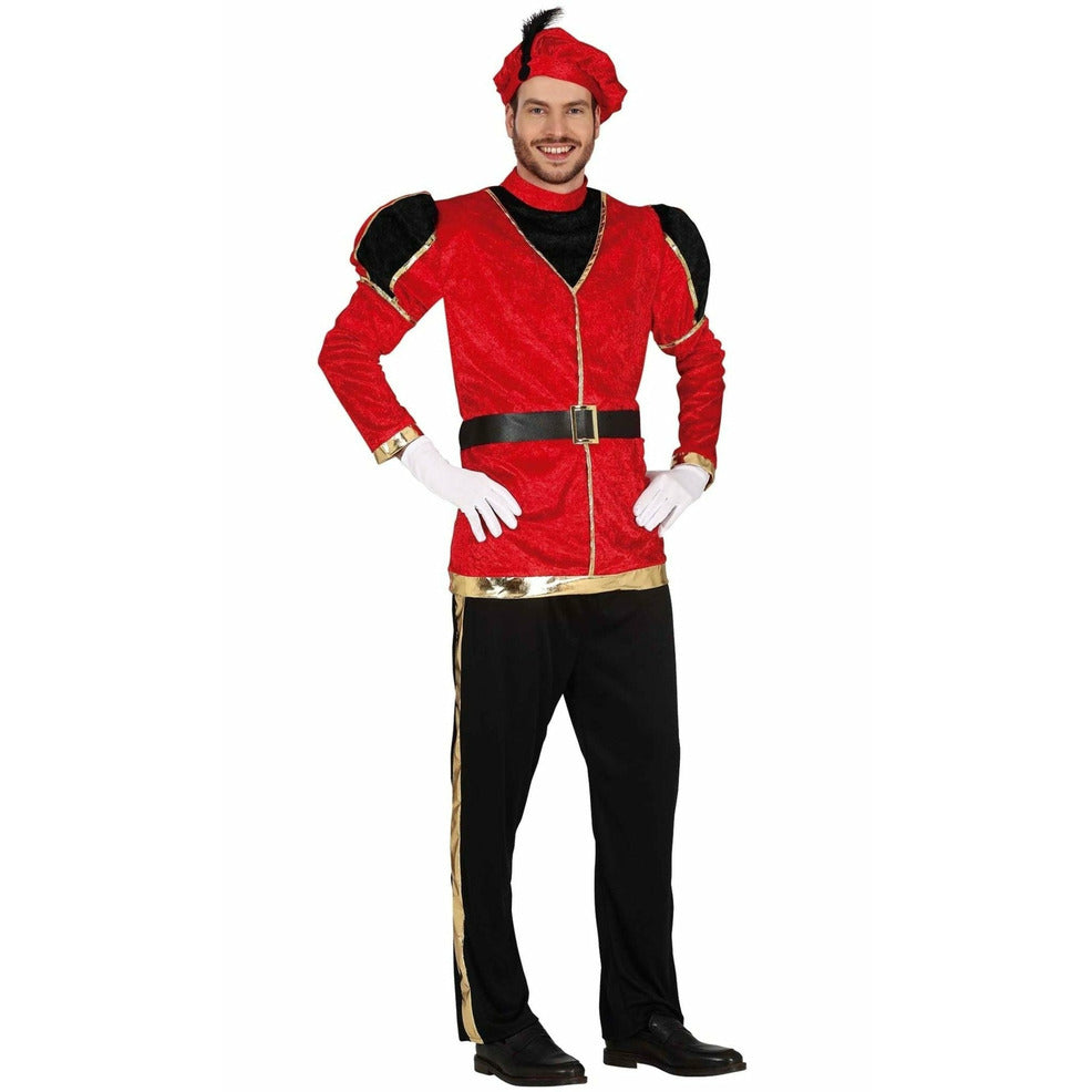Disfraz de Paje Real Navideño Rojo para hombre | Don Disfraz