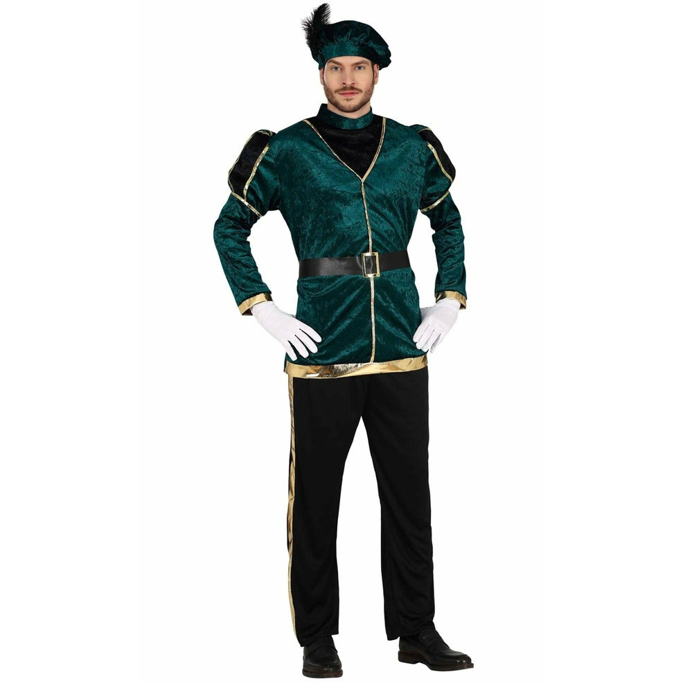 Disfraz de Paje Real Navideño Verde para hombre | Don Disfraz
