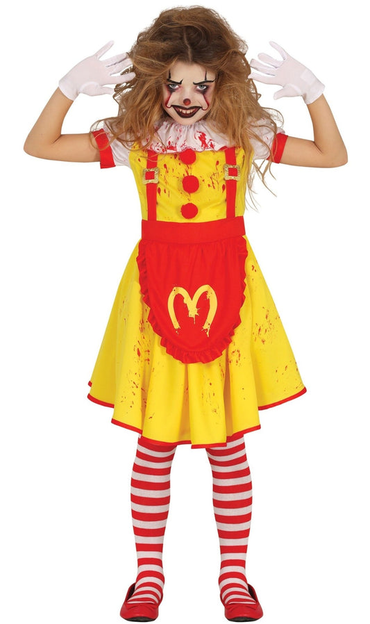 Disfraz de Payasa McDonald para niña I Don Disfraz