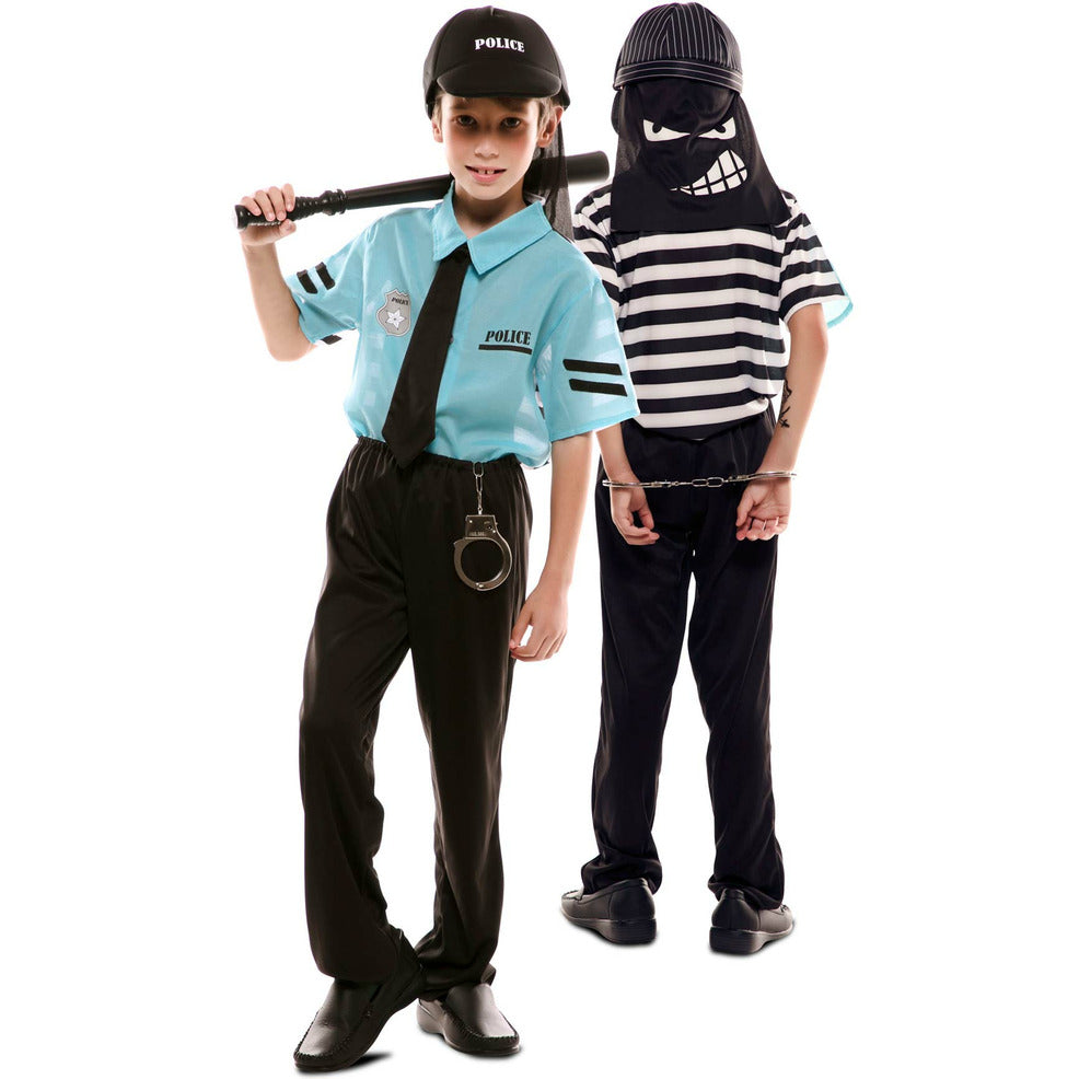 Disfraz Doble de Policía y Ladrón para infantil | Don Disfraz
