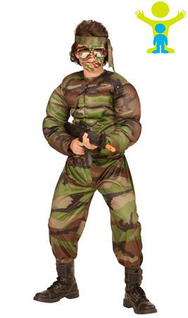 Disfraz de Soldado Musculoso infantil I Don Disfraz