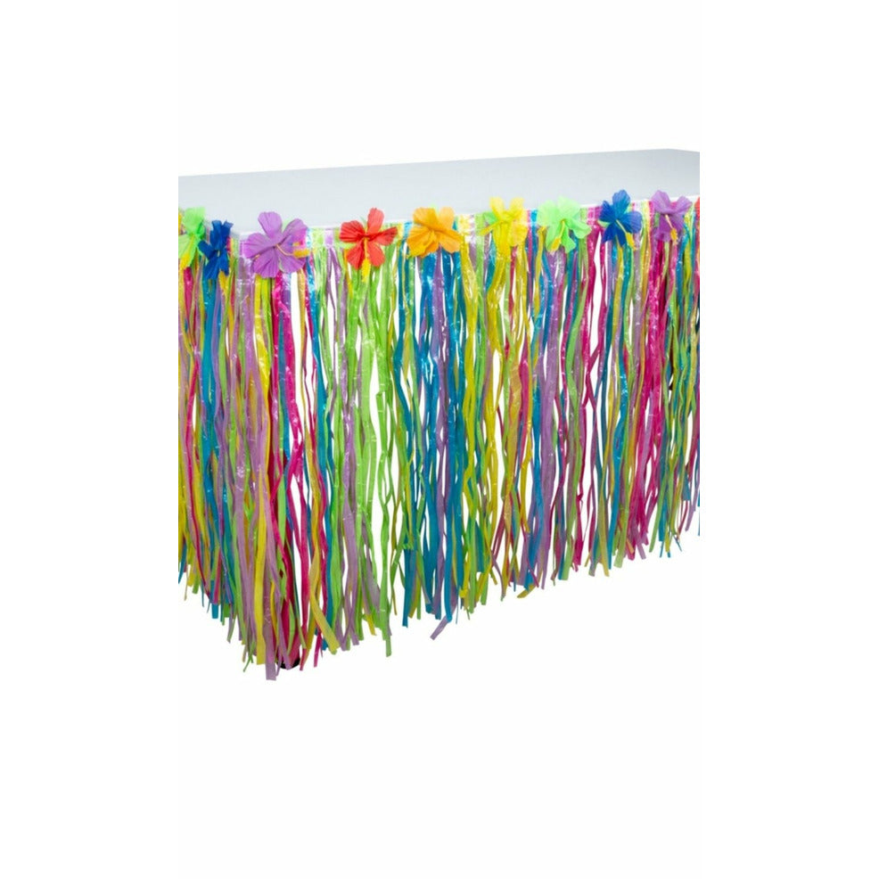 Faldón Mesa Hawaiana Multicolor | Don Disfraz