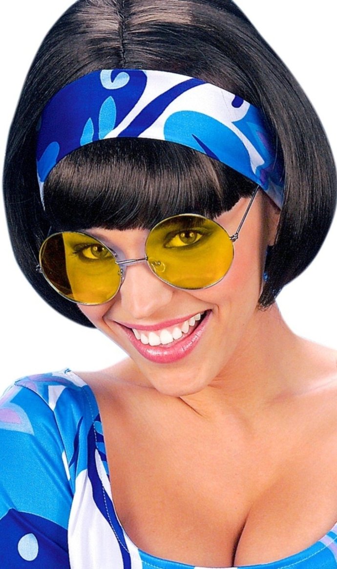 Lunettes Rondes Jaunes Grandes
