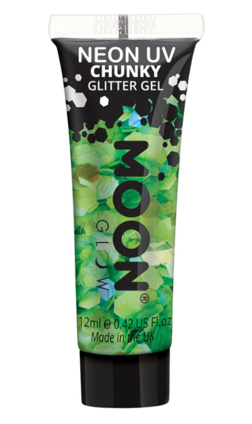 Paillettes de gel vert néon UV