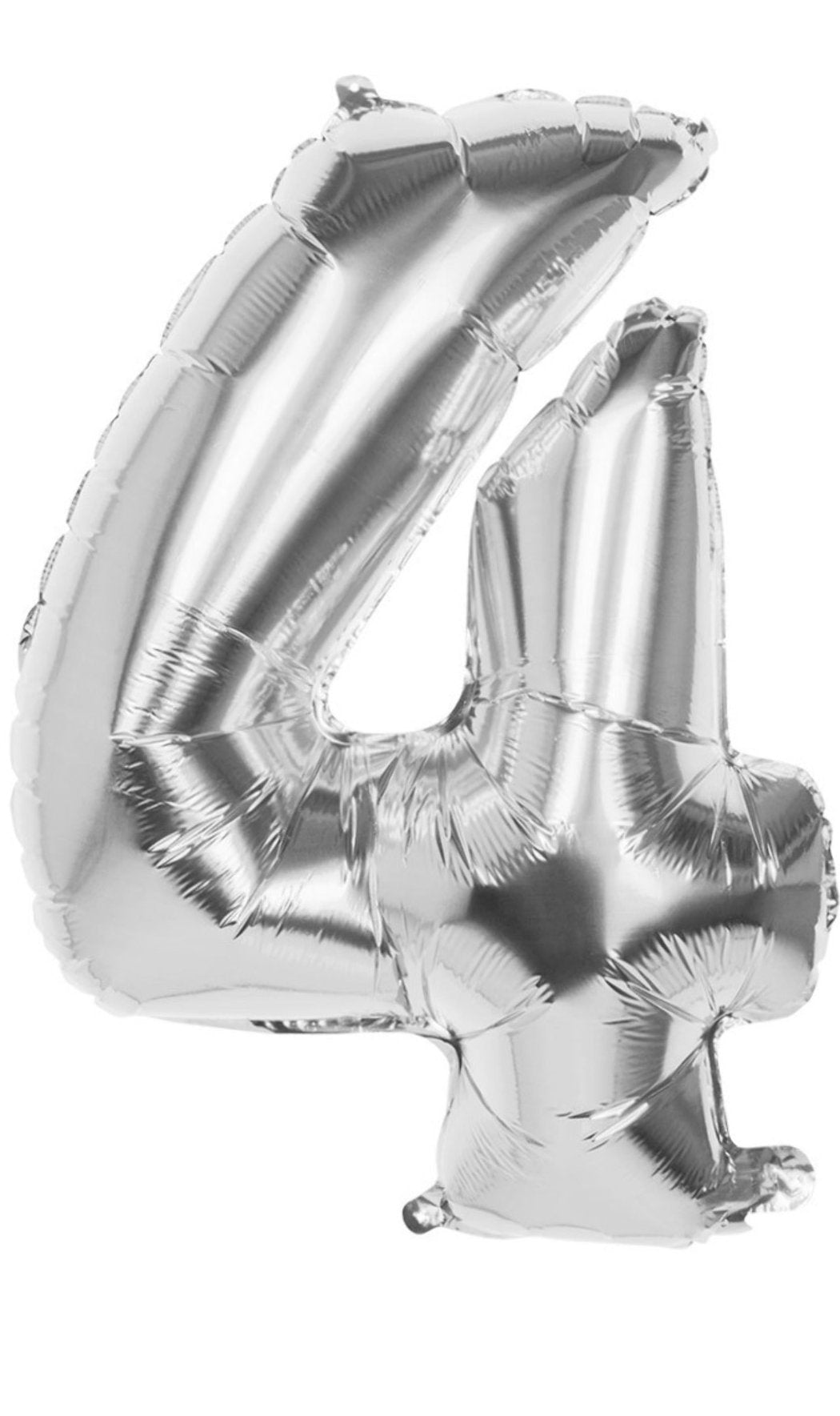 Ballon Chiffre 4 Argent 86cm