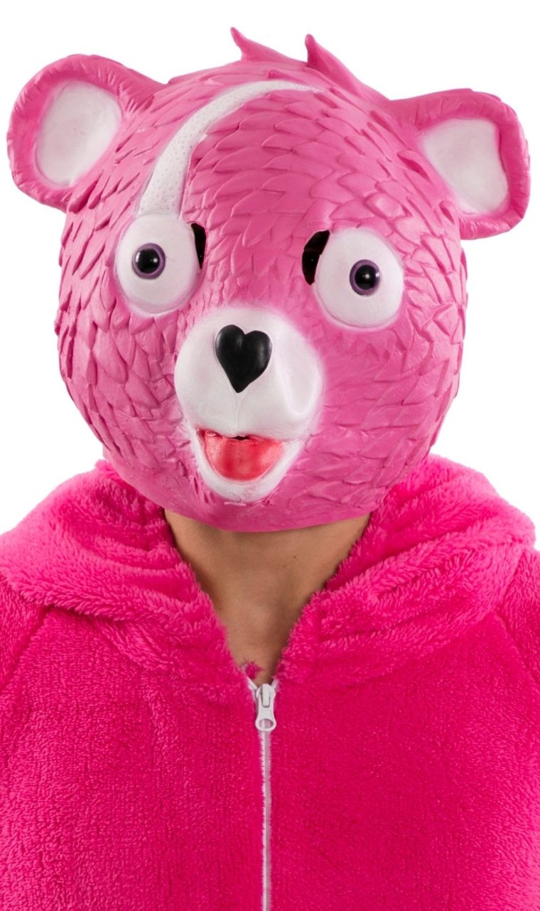 Masque en Latex Ours Rose Fortnite