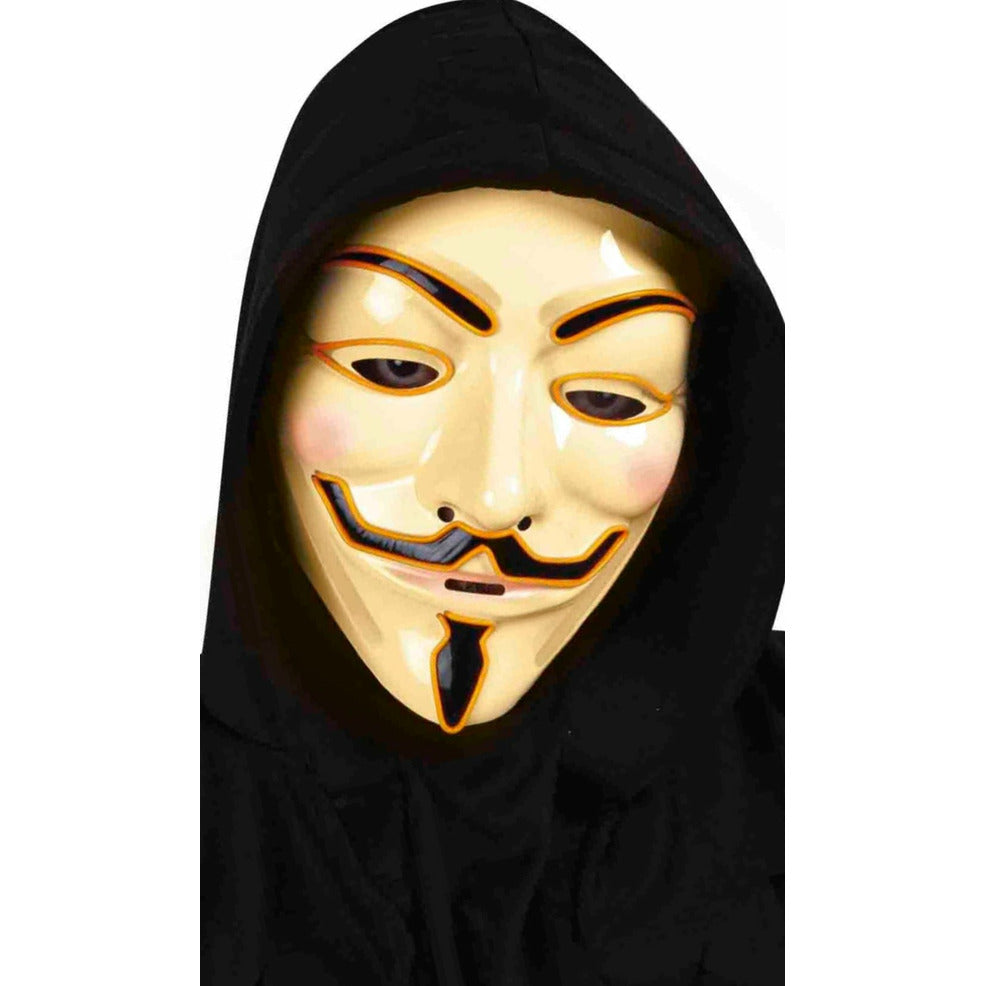 Máscara de V de Vendetta con Luz | Don Disfraz