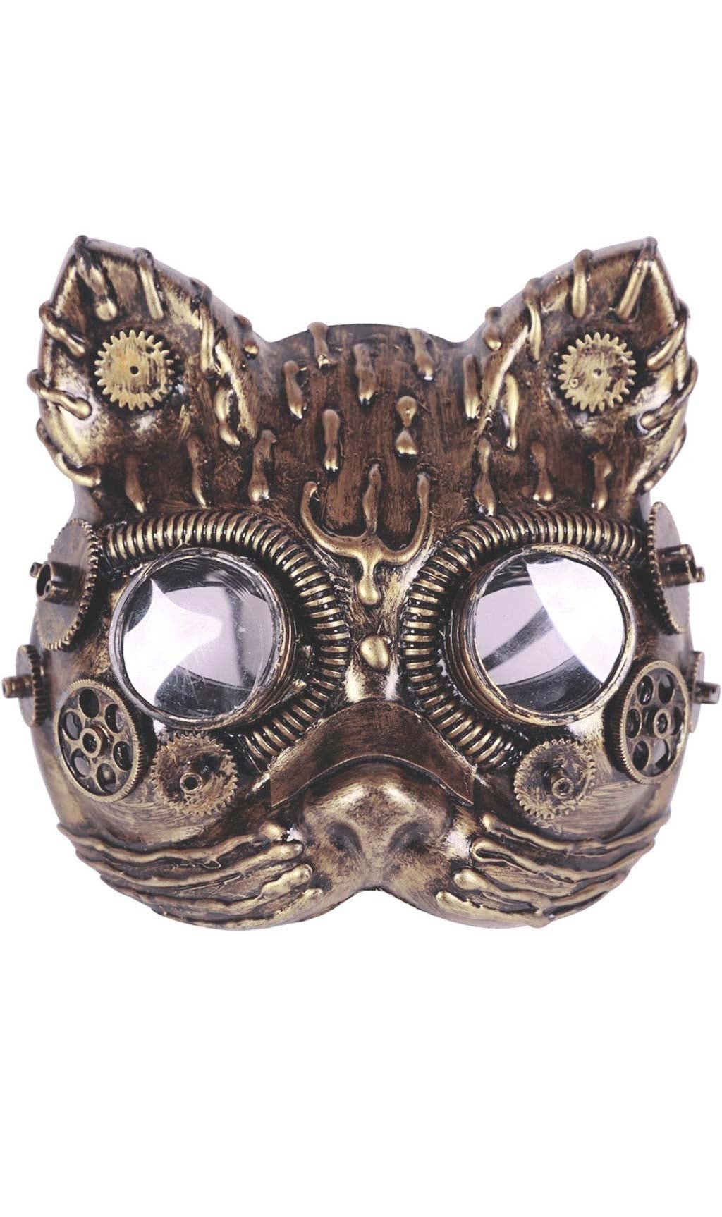 Masque de Steampunk Félin