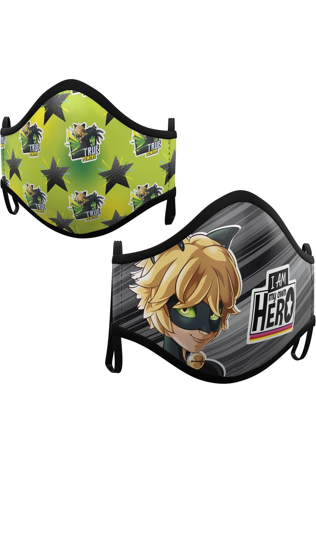 Pack 2 Mascarillas de Tela Cat Noir™ infantil I Don Disfraz