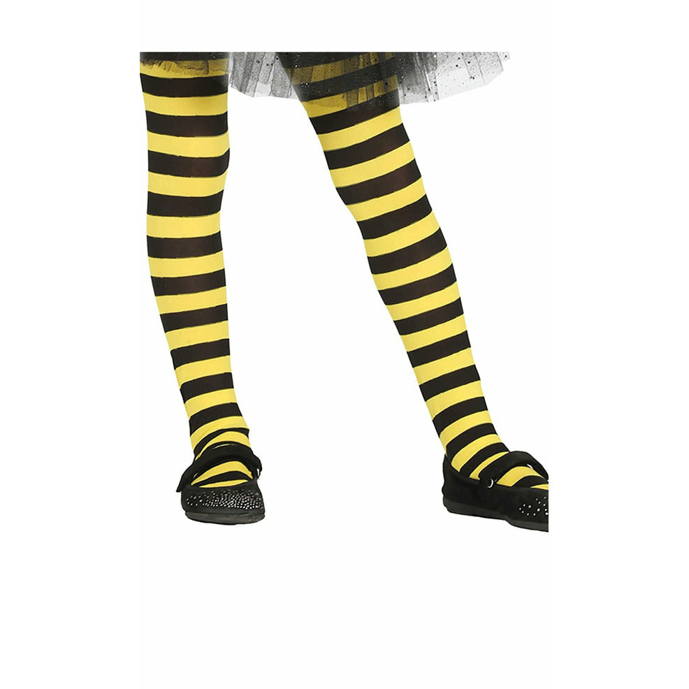 Panty Rayas Amarillas y Negras Basic infantil | Don Disfraz