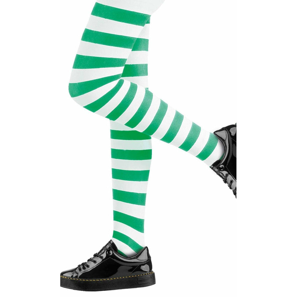 Panty Rayas Verdes y Blancas infantil | Don Disfraz