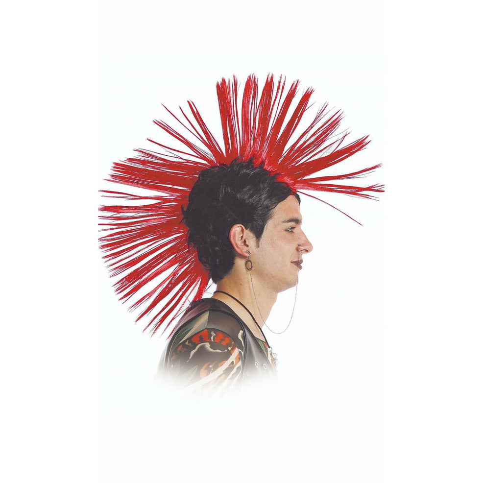 Peluca Punk Grande Roja | Don Disfraz