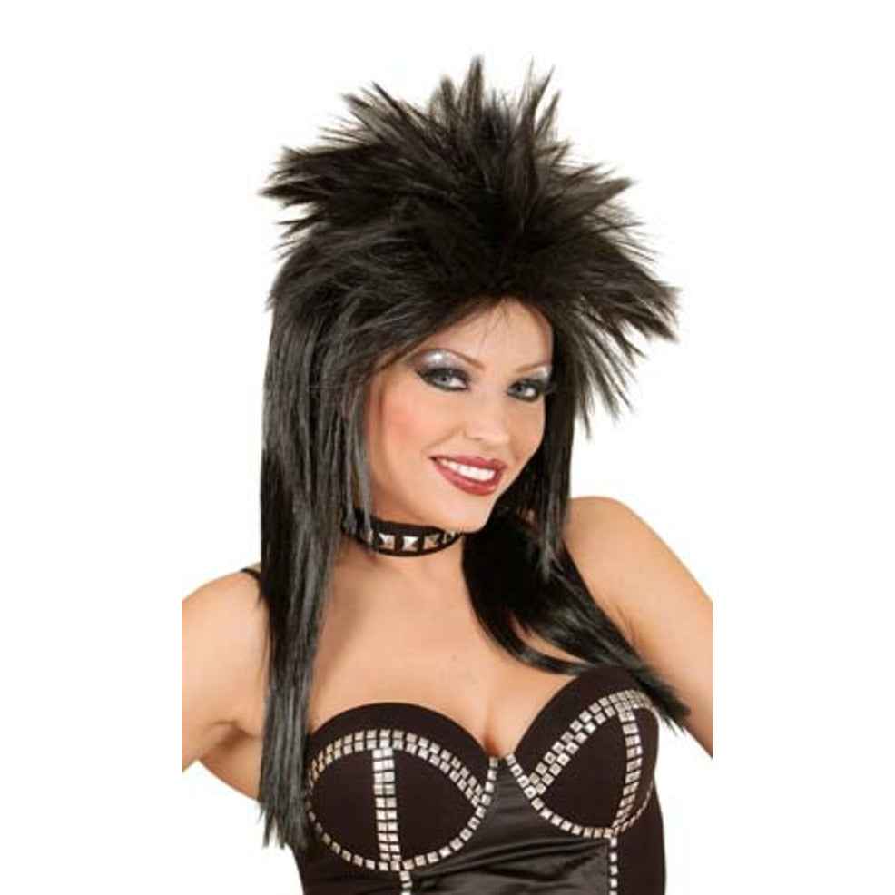 Peluca Rockstar Negra | Don Disfraz
