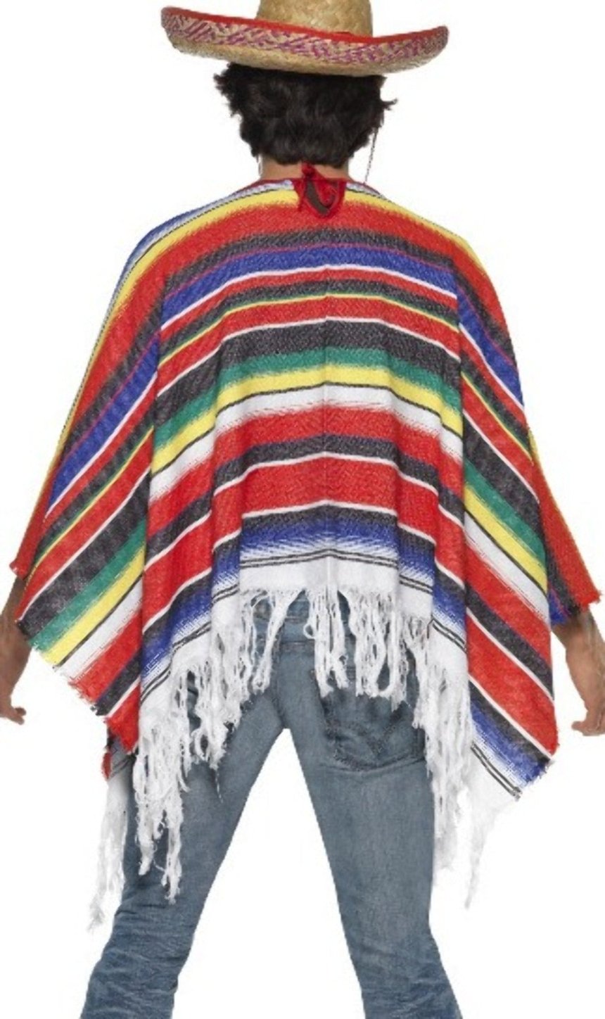 Poncho mexicain à rayures